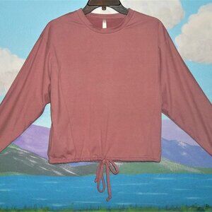 Embrace Life Athleisure Size Small Blush Pink Long Sleeve Fleece Lined Top
